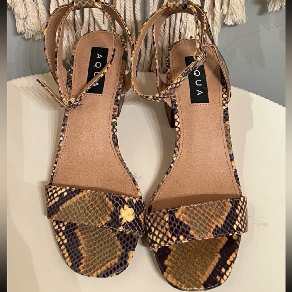 Aqua Strappy Heels